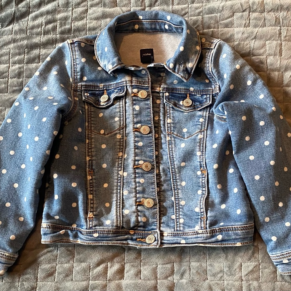 3 for $30 GAP Polka Dot Blue and White Jean Jacket